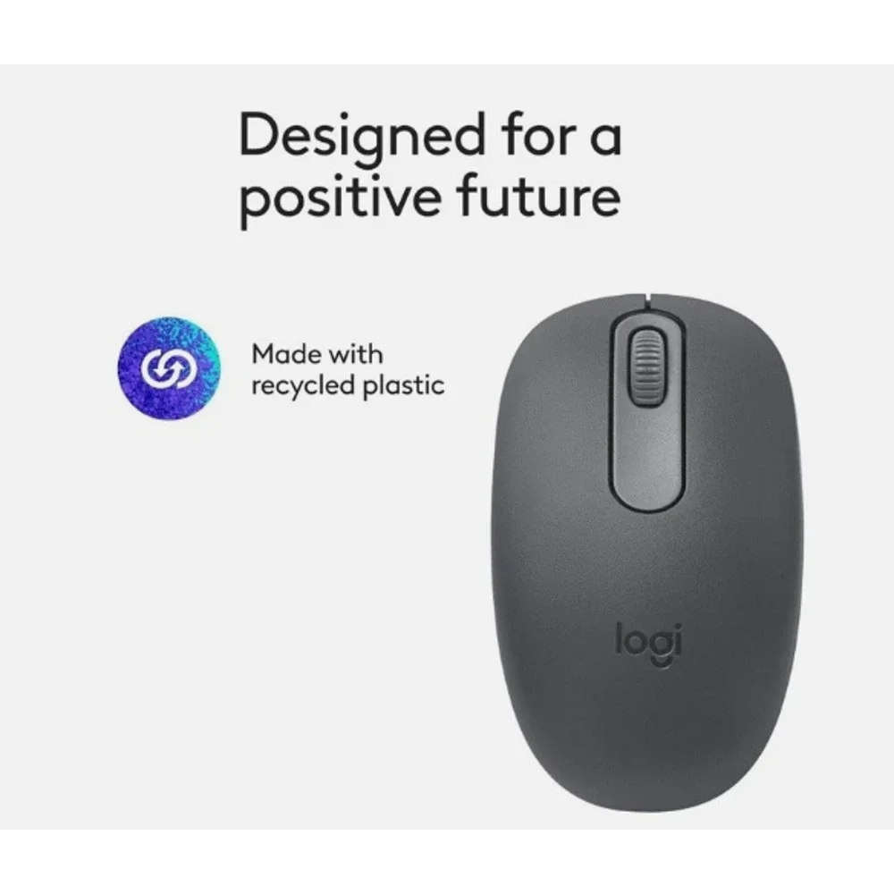 Logitech M196 Bluetooth Wireless Mouse. Bluetooth Only. Black
